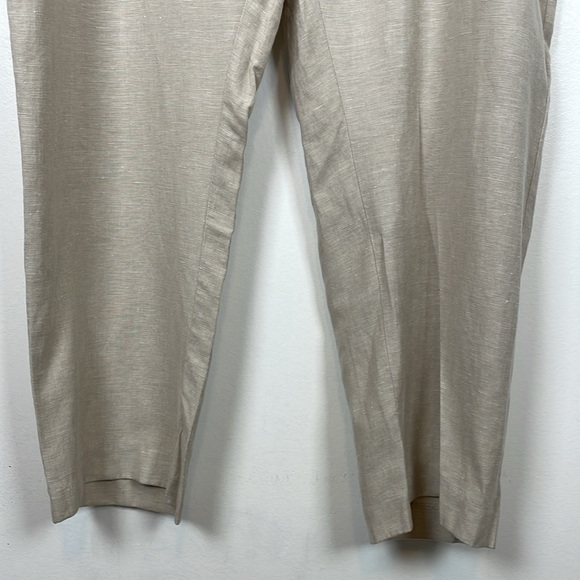 Cubavera Linen Blend Casual Mens 52X32 Beige Big Tall Wide Leg 4 Pocket Pants - Picture 2 of 8